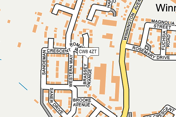 CW8 4ZT map - OS OpenMap – Local (Ordnance Survey) CW8 4ZT map - OS OpenMap – Local (Ordnance Survey)