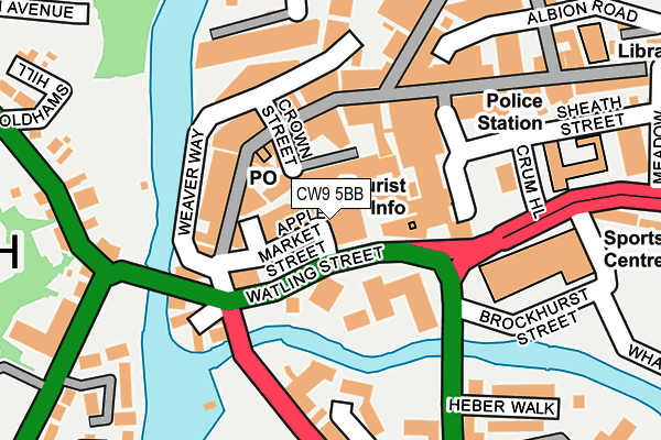 CW9 5BB map - OS OpenMap – Local (Ordnance Survey) CW9 5BB map - OS OpenMap – Local (Ordnance Survey)