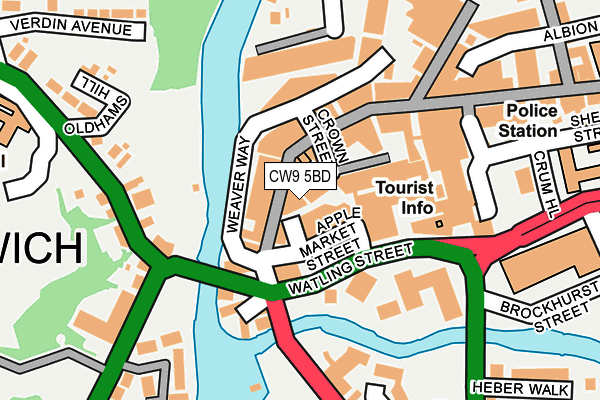 CW9 5BD map - OS OpenMap – Local (Ordnance Survey) CW9 5BD map - OS OpenMap – Local (Ordnance Survey)