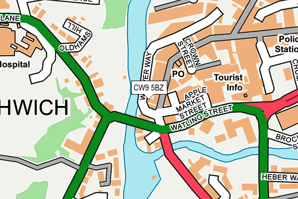 CW9 5BZ map - OS OpenMap – Local (Ordnance Survey) CW9 5BZ map - OS OpenMap – Local (Ordnance Survey)