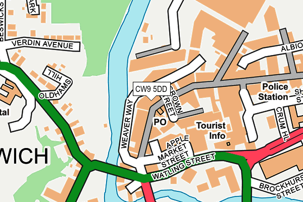 CW9 5DD map - OS OpenMap – Local (Ordnance Survey) CW9 5DD map - OS OpenMap – Local (Ordnance Survey)