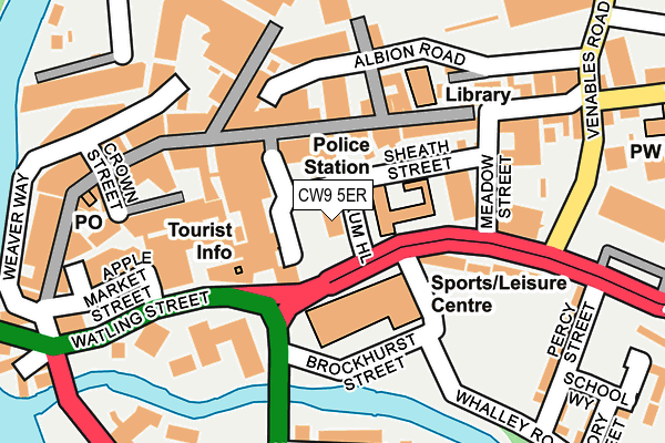 CW9 5ER map - OS OpenMap – Local (Ordnance Survey) CW9 5ER map - OS OpenMap – Local (Ordnance Survey)
