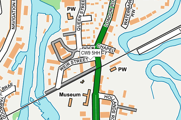 CW9 5HH map - OS OpenMap – Local (Ordnance Survey) CW9 5HH map - OS OpenMap – Local (Ordnance Survey)