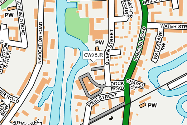 CW9 5JR map - OS OpenMap – Local (Ordnance Survey) CW9 5JR map - OS OpenMap – Local (Ordnance Survey)