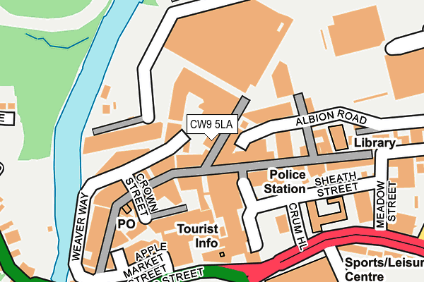CW9 5LA map - OS OpenMap – Local (Ordnance Survey) CW9 5LA map - OS OpenMap – Local (Ordnance Survey)