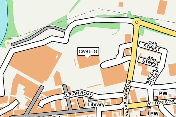 CW9 5LG map - OS OpenMap – Local (Ordnance Survey) CW9 5LG map - OS OpenMap – Local (Ordnance Survey)