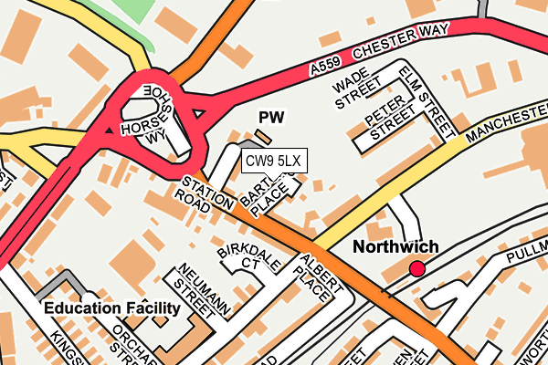 CW9 5LX map - OS OpenMap – Local (Ordnance Survey) CW9 5LX map - OS OpenMap – Local (Ordnance Survey)