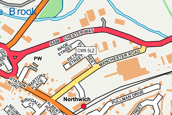 CW9 5LZ map - OS OpenMap – Local (Ordnance Survey) CW9 5LZ map - OS OpenMap – Local (Ordnance Survey)