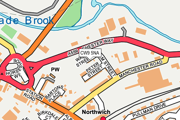 CW9 5NA map - OS OpenMap – Local (Ordnance Survey) CW9 5NA map - OS OpenMap – Local (Ordnance Survey)