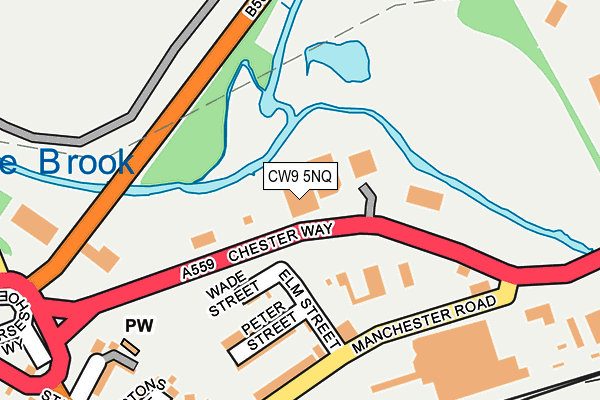 CW9 5NQ map - OS OpenMap – Local (Ordnance Survey) CW9 5NQ map - OS OpenMap – Local (Ordnance Survey)