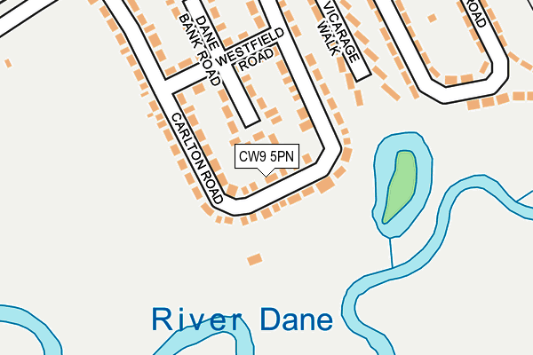 CW9 5PN map - OS OpenMap – Local (Ordnance Survey) CW9 5PN map - OS OpenMap – Local (Ordnance Survey)