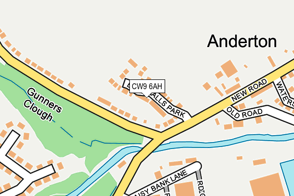 CW9 6AH map - OS OpenMap – Local (Ordnance Survey) CW9 6AH map - OS OpenMap – Local (Ordnance Survey)