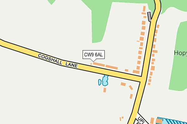 CW9 6AL map - OS OpenMap – Local (Ordnance Survey) CW9 6AL map - OS OpenMap – Local (Ordnance Survey)