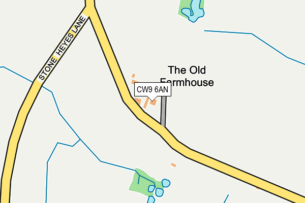 CW9 6AN map - OS OpenMap – Local (Ordnance Survey) CW9 6AN map - OS OpenMap – Local (Ordnance Survey)