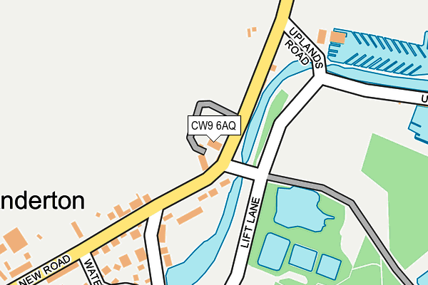 CW9 6AQ map - OS OpenMap – Local (Ordnance Survey)