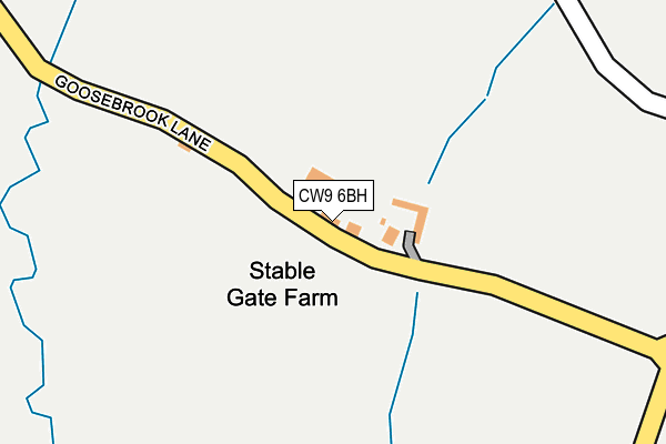 CW9 6BH map - OS OpenMap – Local (Ordnance Survey) CW9 6BH map - OS OpenMap – Local (Ordnance Survey)