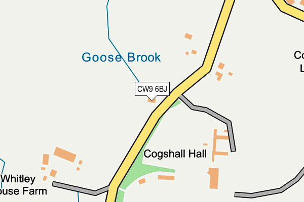 CW9 6BJ map - OS OpenMap – Local (Ordnance Survey) CW9 6BJ map - OS OpenMap – Local (Ordnance Survey)