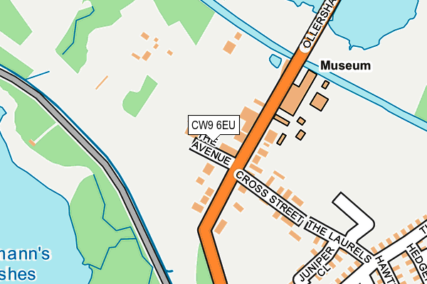 CW9 6EU map - OS OpenMap – Local (Ordnance Survey) CW9 6EU map - OS OpenMap – Local (Ordnance Survey)