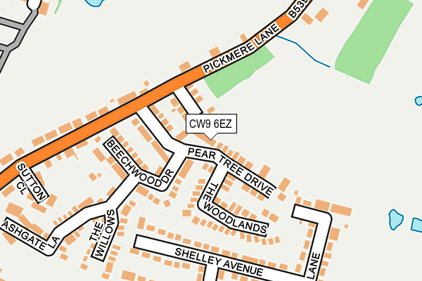 CW9 6EZ map - OS OpenMap – Local (Ordnance Survey) CW9 6EZ map - OS OpenMap – Local (Ordnance Survey)