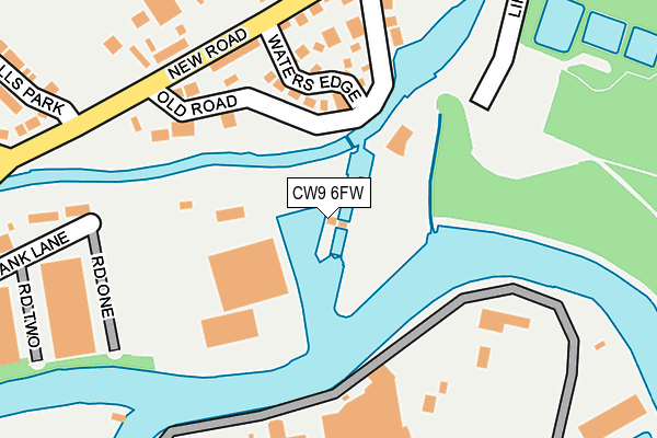 CW9 6FW map - OS OpenMap – Local (Ordnance Survey) CW9 6FW map - OS OpenMap – Local (Ordnance Survey)