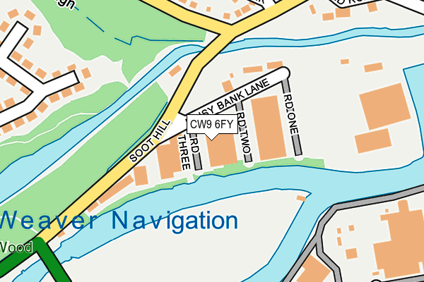 CW9 6FY map - OS OpenMap – Local (Ordnance Survey) CW9 6FY map - OS OpenMap – Local (Ordnance Survey)