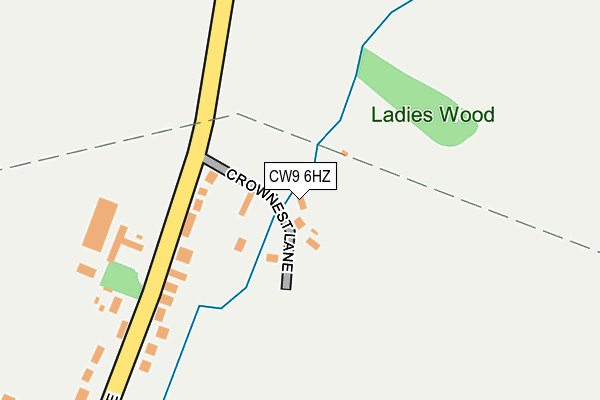 CW9 6HZ map - OS OpenMap – Local (Ordnance Survey) CW9 6HZ map - OS OpenMap – Local (Ordnance Survey)