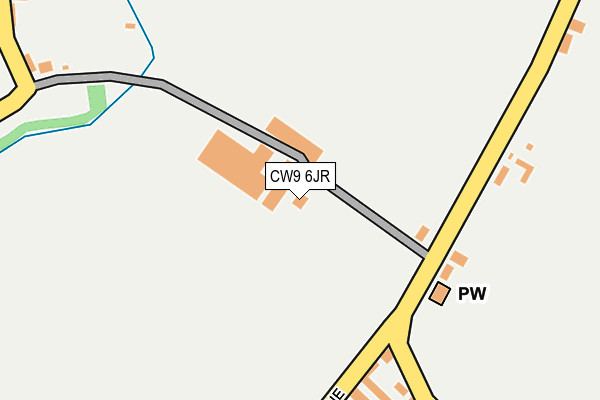 CW9 6JR map - OS OpenMap – Local (Ordnance Survey) CW9 6JR map - OS OpenMap – Local (Ordnance Survey)