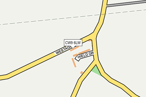 CW9 6LW map - OS OpenMap – Local (Ordnance Survey) CW9 6LW map - OS OpenMap – Local (Ordnance Survey)