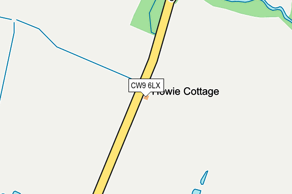 CW9 6LX map - OS OpenMap – Local (Ordnance Survey) CW9 6LX map - OS OpenMap – Local (Ordnance Survey)