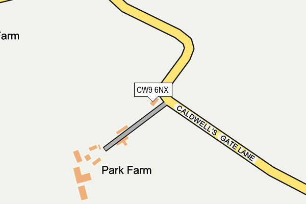 CW9 6NX map - OS OpenMap – Local (Ordnance Survey) CW9 6NX map - OS OpenMap – Local (Ordnance Survey)