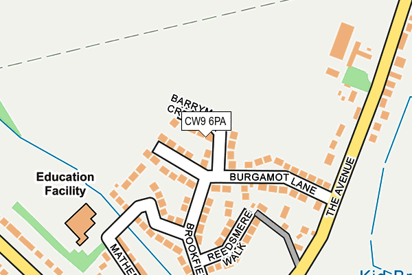 CW9 6PA map - OS OpenMap – Local (Ordnance Survey) CW9 6PA map - OS OpenMap – Local (Ordnance Survey)