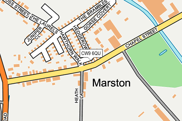 CW9 6QU map - OS OpenMap – Local (Ordnance Survey) CW9 6QU map - OS OpenMap – Local (Ordnance Survey)