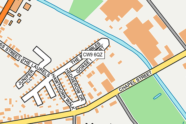 CW9 6QZ map - OS OpenMap – Local (Ordnance Survey) CW9 6QZ map - OS OpenMap – Local (Ordnance Survey)