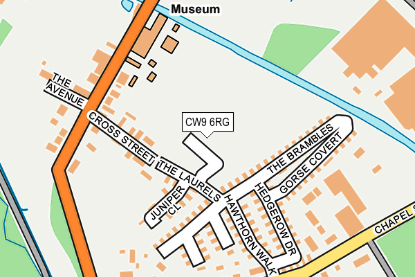 CW9 6RG map - OS OpenMap – Local (Ordnance Survey) CW9 6RG map - OS OpenMap – Local (Ordnance Survey)