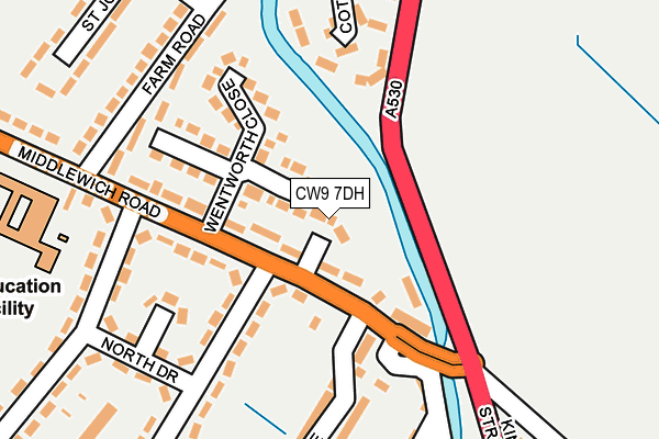 CW9 7DH map - OS OpenMap – Local (Ordnance Survey) CW9 7DH map - OS OpenMap – Local (Ordnance Survey)