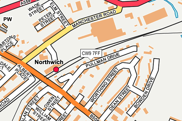 CW9 7FF map - OS OpenMap – Local (Ordnance Survey) CW9 7FF map - OS OpenMap – Local (Ordnance Survey)