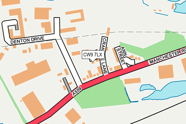 CW9 7LX map - OS OpenMap – Local (Ordnance Survey) CW9 7LX map - OS OpenMap – Local (Ordnance Survey)