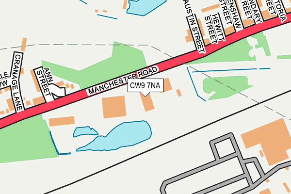 CW9 7NA map - OS OpenMap – Local (Ordnance Survey) CW9 7NA map - OS OpenMap – Local (Ordnance Survey)