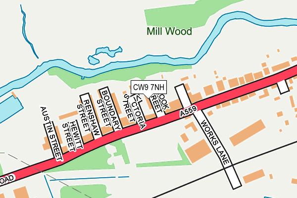 CW9 7NH map - OS OpenMap – Local (Ordnance Survey) CW9 7NH map - OS OpenMap – Local (Ordnance Survey)