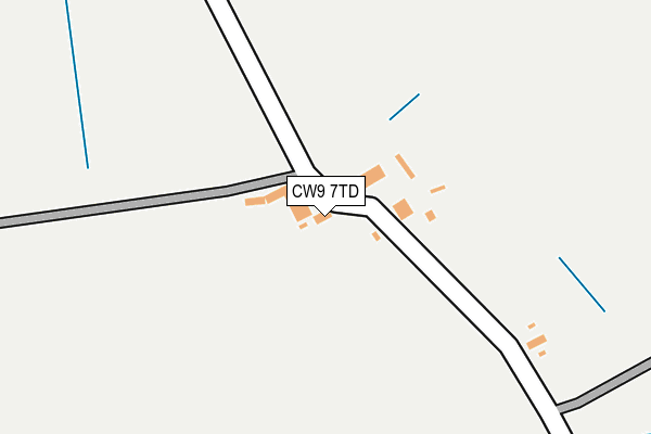 CW9 7TD map - OS OpenMap – Local (Ordnance Survey) CW9 7TD map - OS OpenMap – Local (Ordnance Survey)