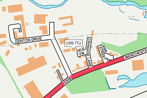 CW9 7TU map - OS OpenMap – Local (Ordnance Survey) CW9 7TU map - OS OpenMap – Local (Ordnance Survey)