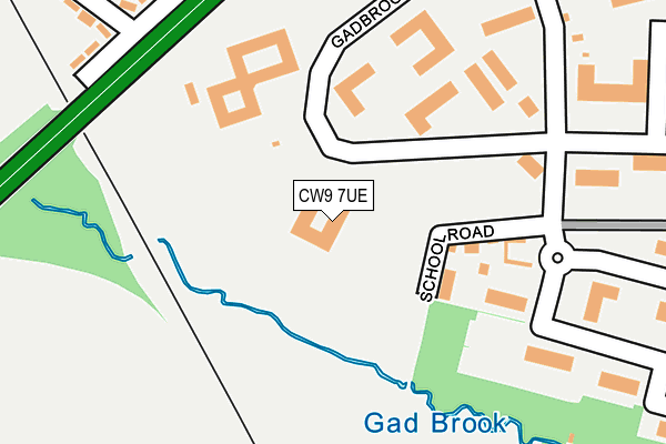 CW9 7UE map - OS OpenMap – Local (Ordnance Survey) CW9 7UE map - OS OpenMap – Local (Ordnance Survey)