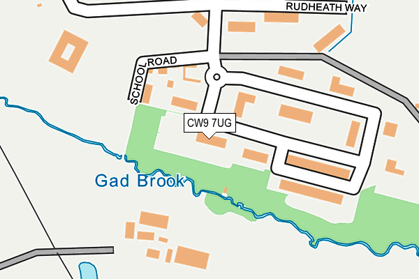 CW9 7UG map - OS OpenMap – Local (Ordnance Survey) CW9 7UG map - OS OpenMap – Local (Ordnance Survey)