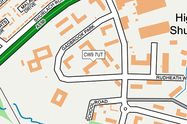 CW9 7UT map - OS OpenMap – Local (Ordnance Survey) CW9 7UT map - OS OpenMap – Local (Ordnance Survey)