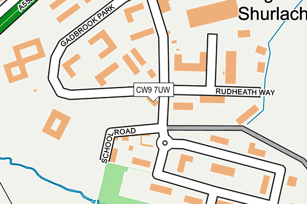 CW9 7UW map - OS OpenMap – Local (Ordnance Survey) CW9 7UW map - OS OpenMap – Local (Ordnance Survey)