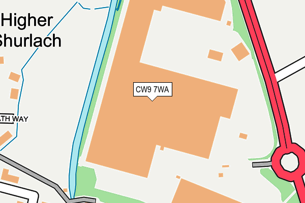 CW9 7WA map - OS OpenMap – Local (Ordnance Survey) CW9 7WA map - OS OpenMap – Local (Ordnance Survey)