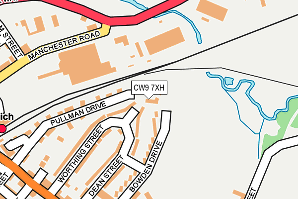 CW9 7XH map - OS OpenMap – Local (Ordnance Survey) CW9 7XH map - OS OpenMap – Local (Ordnance Survey)