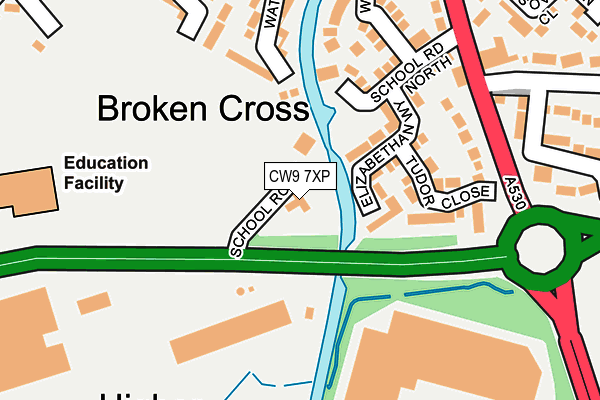 CW9 7XP map - OS OpenMap – Local (Ordnance Survey) CW9 7XP map - OS OpenMap – Local (Ordnance Survey)