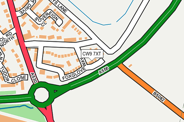 CW9 7XT map - OS OpenMap – Local (Ordnance Survey) CW9 7XT map - OS OpenMap – Local (Ordnance Survey)