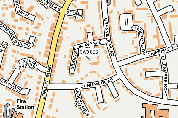 CW9 8ES map - OS OpenMap – Local (Ordnance Survey) CW9 8ES map - OS OpenMap – Local (Ordnance Survey)